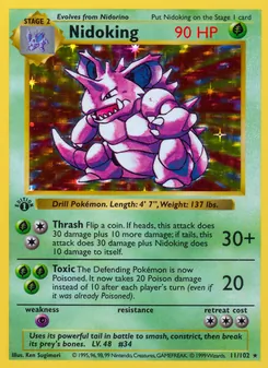 Nidoking, Base Set, no. 11