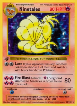 Ninetales, Base Set, no. 12