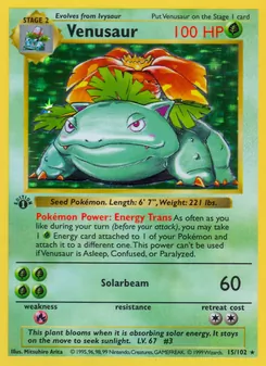 Venusaur, Base Set, no. 15