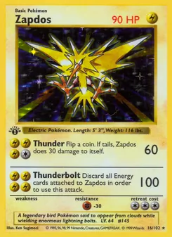 Zapdos, Base Set, no. 16