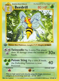 Beedrill, Base Set, no. 17