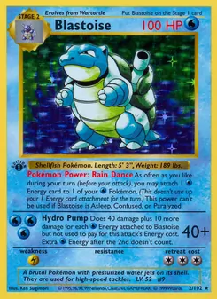 Blastoise, Base Set, no. 2