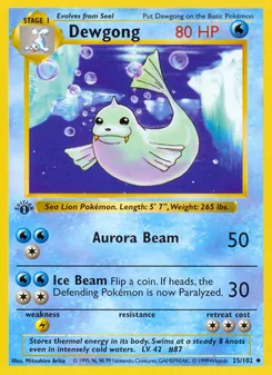 Dewgong, Base Set, no. 25