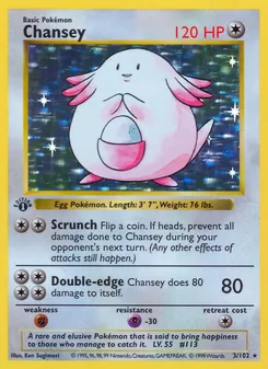 Chansey, Base Set, no. 3