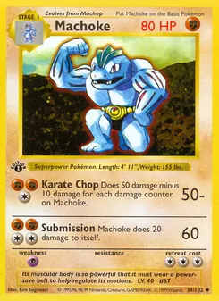 Machoke, Base Set, no. 34