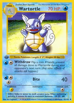 Wartortle, Base Set, no. 42