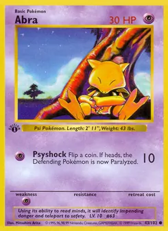 Abra, Base Set, no. 43