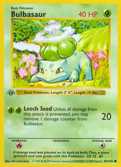 Bulbasaur, Base Set, no. 44