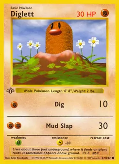 Diglett, Base Set, no. 47
