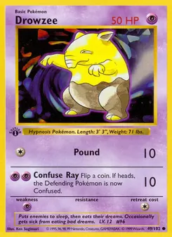 Drowzee, Base Set, no. 49