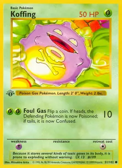 Koffing, Base Set, no. 51