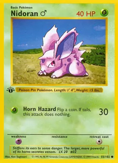 Nidoran♂, Base Set, no. 55