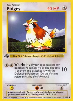 Pidgey, Base Set, no. 57