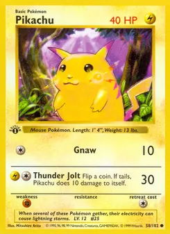 Pikachu, Base Set, no. 58