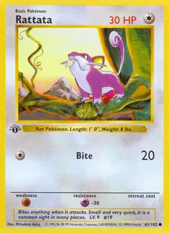 Rattata, Base Set, no. 61