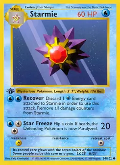 Starmie, Base Set, no. 64