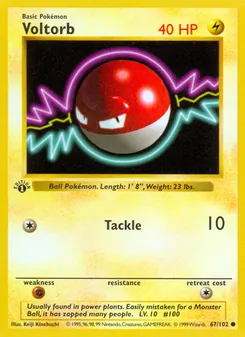 Voltorb, Base Set, no. 67