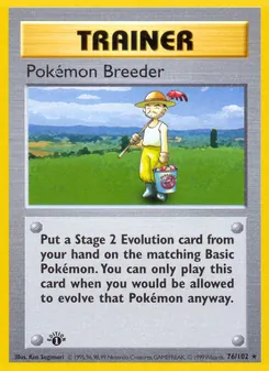 Pokémon Breeder, Base Set, no. 76