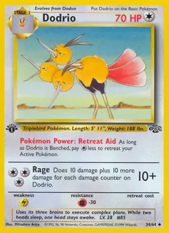 Dodrio, Jungle, no. 34