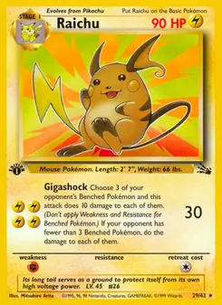 Raichu, Fossil, no. 29