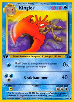Kingler, Fossil, no. 38