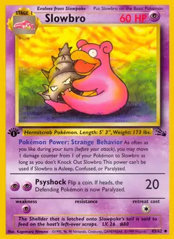 Slowbro, Fossil, no. 43