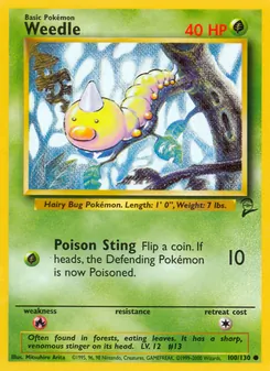 Weedle, Base Set 2, n° 100