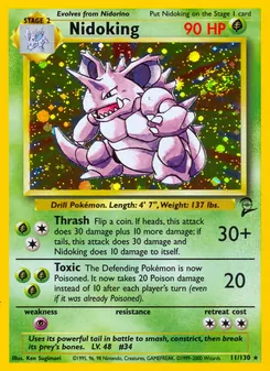 Nidoking, Base Set 2, n° 11