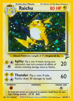 Raichu, Base Set 2, n° 16