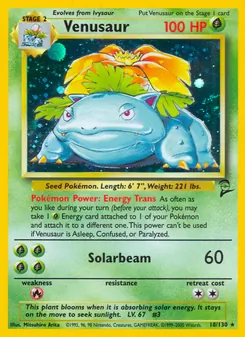 Venusaur, Base Set 2, n° 18