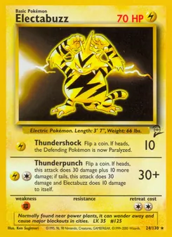 Electabuzz, Base Set 2, n° 24
