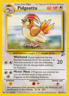 Pidgeotto, Base Set 2, n° 28