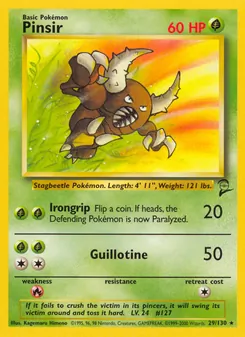 Pinsir, Base Set 2, n° 29