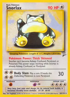 Snorlax, Base Set 2, n° 30