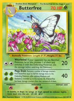Butterfree, Base Set 2, n° 34