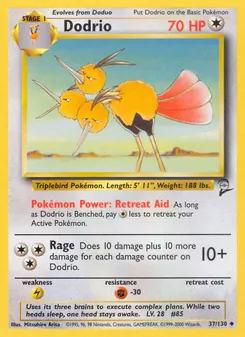 Dodrio, Base Set 2, n° 37
