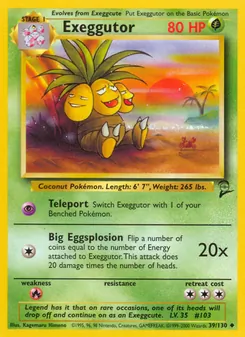 Exeggutor, Base Set 2, n° 39