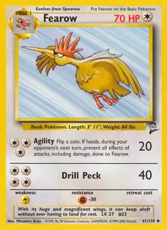 Fearow, Base Set 2, n° 41