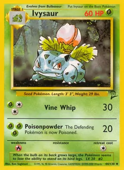 Ivysaur, Base Set 2, n° 44