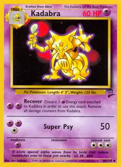 Kadabra, Base Set 2, n° 46
