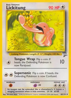 Lickitung, Base Set 2, n° 48