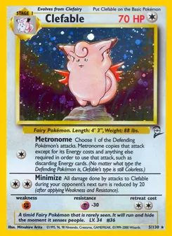 Clefable, Base Set 2, n° 5