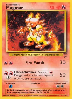Magmar, Base Set 2, n° 51