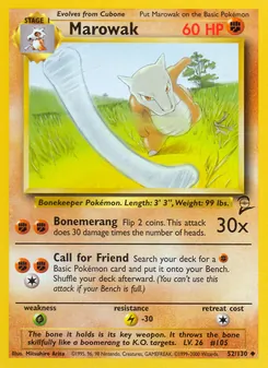 Marowak, Base Set 2, n° 52
