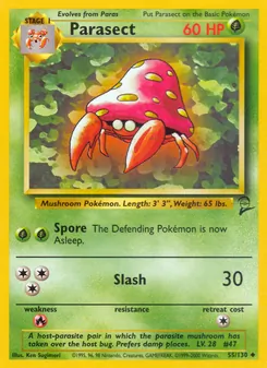 Parasect, Base Set 2, n° 55