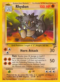 Rhydon, Base Set 2, n° 59
