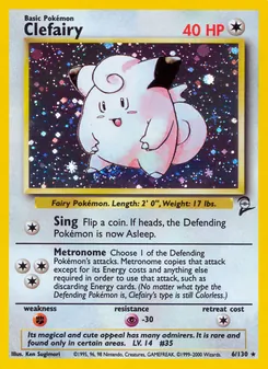 Clefairy, Base Set 2, n° 6