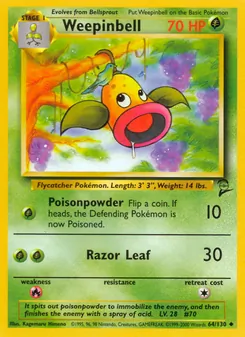 Weepinbell, Base Set 2, n° 64