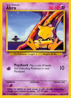 Abra, Base Set 2, n° 65