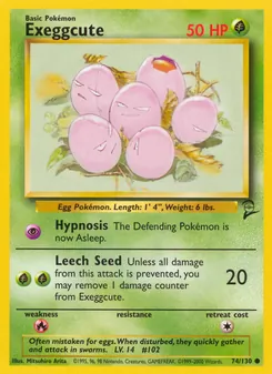 Exeggcute, Base Set 2, n° 74